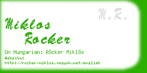 miklos rocker business card